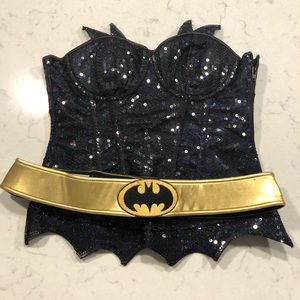 Batgirl Corset w/ Belt & Cape